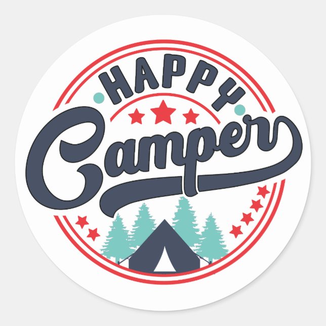 Adesivo Feliz Acampador (Frente)