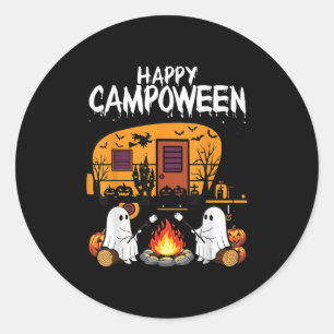 Adesivo Feliz Acampamento-o-ween Dia das Bruxas Acampament