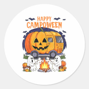 Adesivo Feliz Acampamento-o-ween Halloween Acampamento Fan