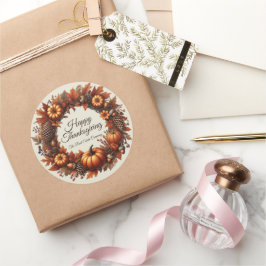 Adesivo Feliz Ação de Graças, Autumn Leaves Wreath Company