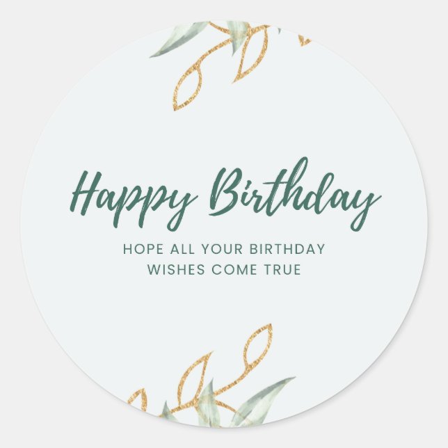 Adesivo feliz aniversário  (Frente)