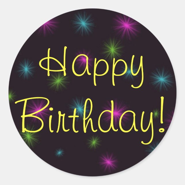 Adesivo Feliz aniversário! (Frente)