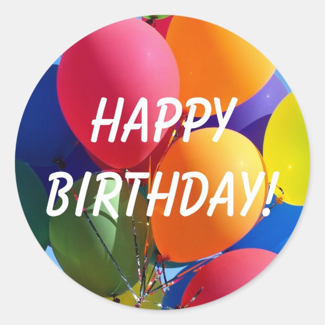 Adesivo Feliz aniversário! (Frente)