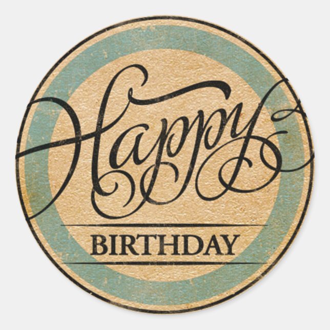 Adesivo Feliz aniversário (Frente)