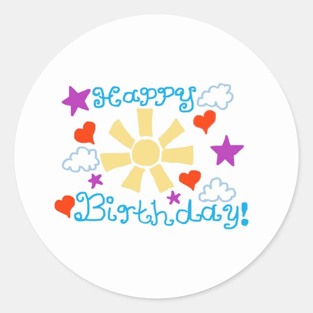 Adesivo Feliz Aniversário  (Frente)