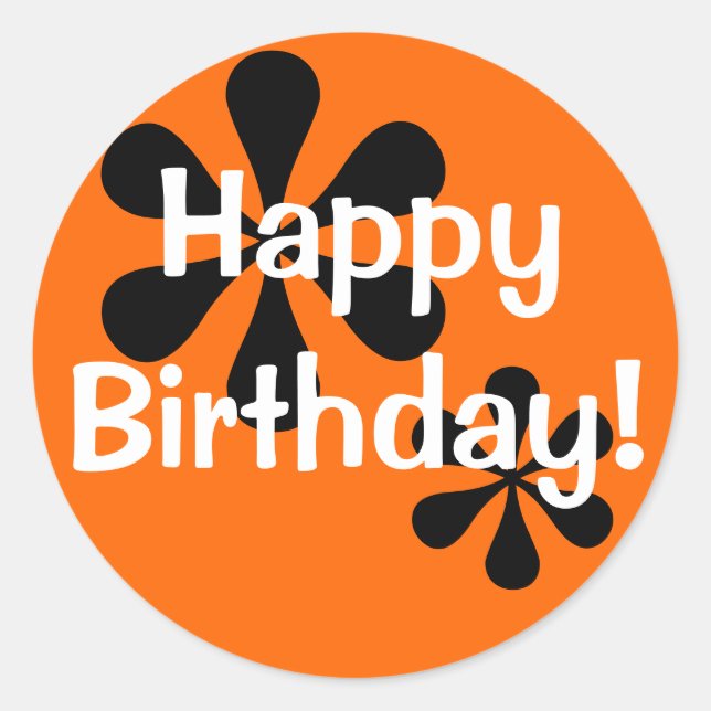 Adesivo Feliz aniversário! (Frente)
