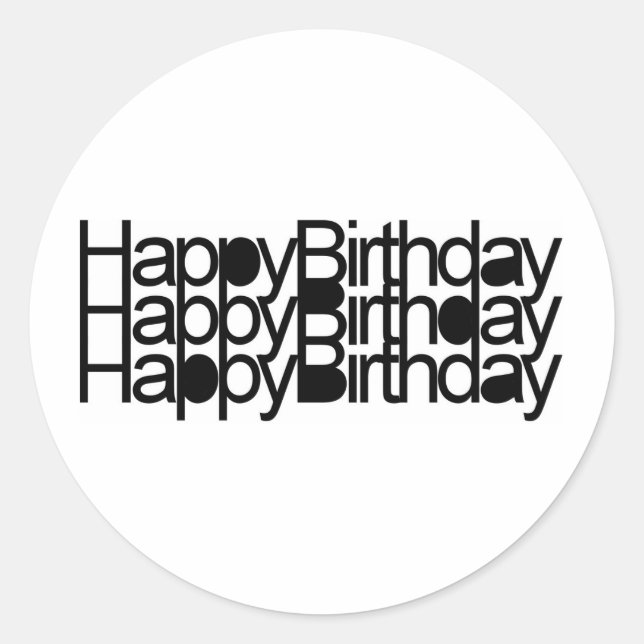 Adesivo feliz aniversário (Frente)