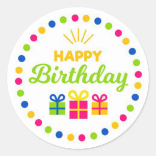 Adesivo Feliz aniversário