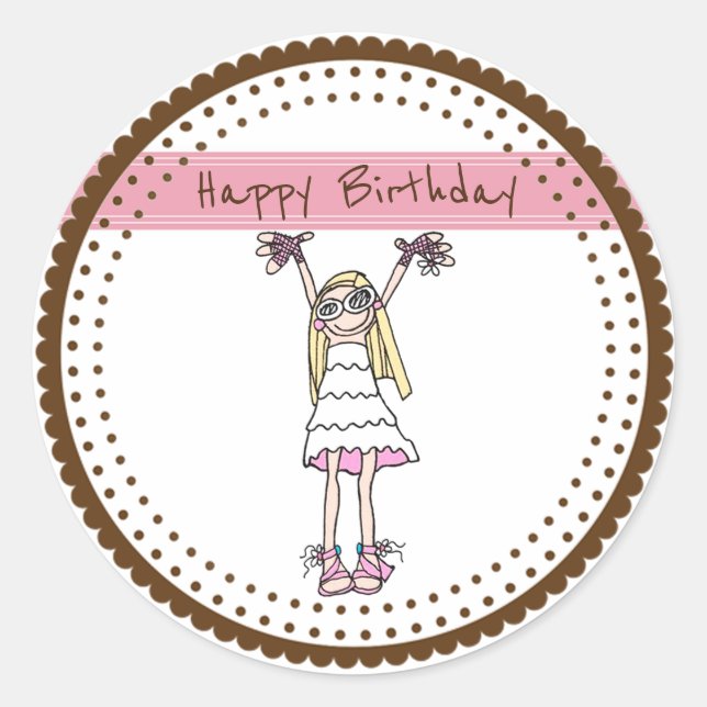 Adesivo Feliz aniversário (Frente)