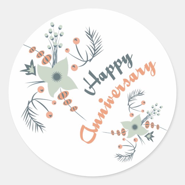 Adesivo Feliz aniversário (Frente)