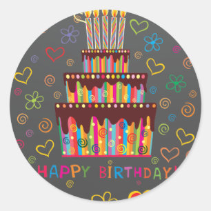 Adesivo Feliz aniversário