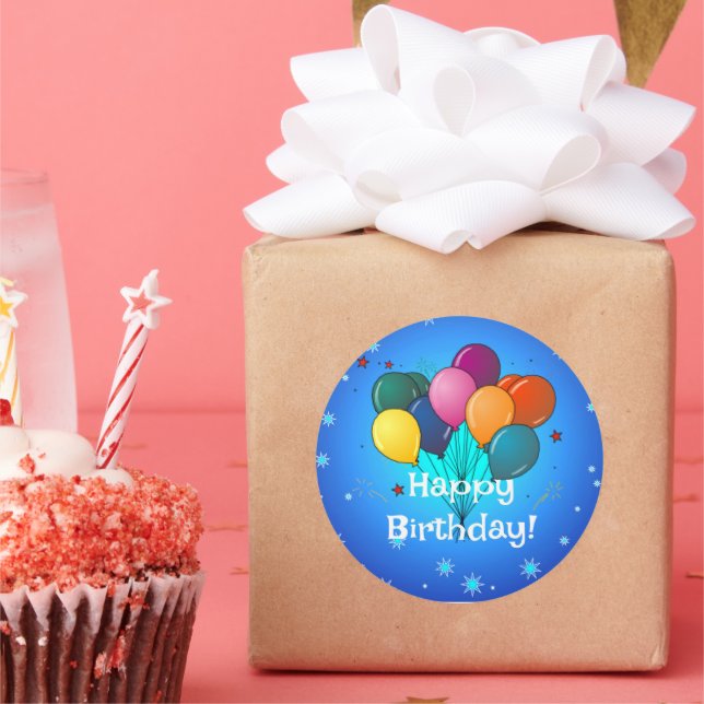 Adesivo Feliz aniversário (Festa)
