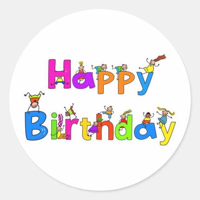 Adesivo Feliz aniversário (Frente)
