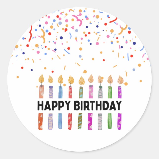 ADESIVO FELIZ ANIVERSÁRIO (Frente)