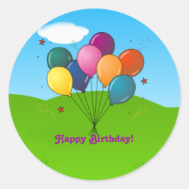 Adesivo Feliz aniversário! Balões de Celebração