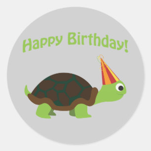 Adesivo Feliz aniversario bonito! Tartaruga
