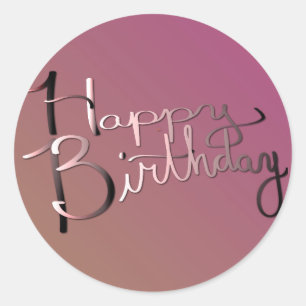 Adesivo "Feliz aniversário!" BrilhoDeGradação EscritaÀ