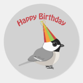 Adesivo Feliz Aniversário Chickadee