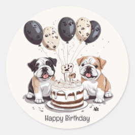 Adesivo Feliz Aniversário Cogões Ingleses