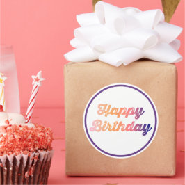 Adesivo Feliz Aniversário Colorido