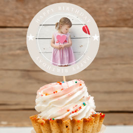 Adesivo Feliz Aniversário Com Foto