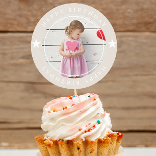 Adesivo Feliz Aniversário Com Foto