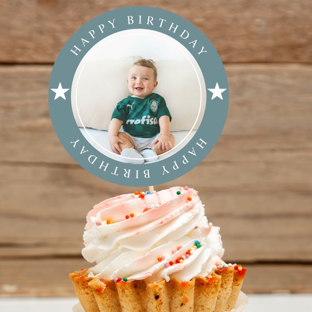 Adesivo Feliz Aniversário Com Foto (Criador carregado)
