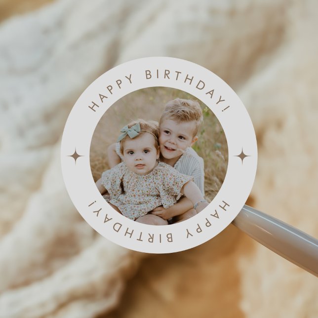 Adesivo Feliz Aniversário Com Foto (Criador carregado)