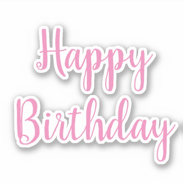 Adesivo Feliz Aniversário Cor Personalizada do Partido das (Frente)