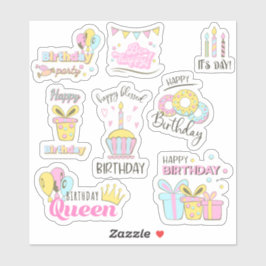 Adesivo Feliz aniversário da Rainha Sticker