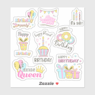 Adesivo Feliz aniversário da Rainha Sticker