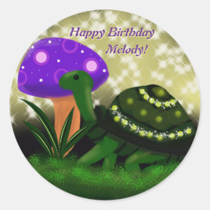 Adesivo Feliz Aniversário da Tartaruga