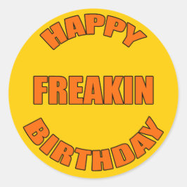 Adesivo Feliz aniversário de Freakin
