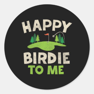 Adesivo Feliz Aniversário de Golfe Camisa Feliz Birdie Gol