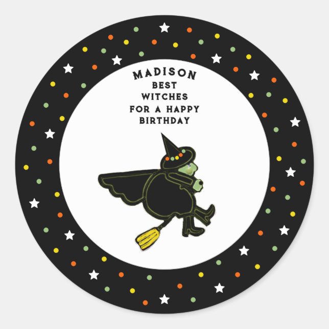 Adesivo Feliz Aniversário de Halloween (Frente)