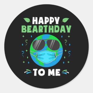 Adesivo Feliz aniversário Dia da Terra Engraçado Terra Ves