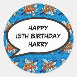 Adesivo FELIZ ANIVERSÁRIO Diversão de Fala Diversão de Bol