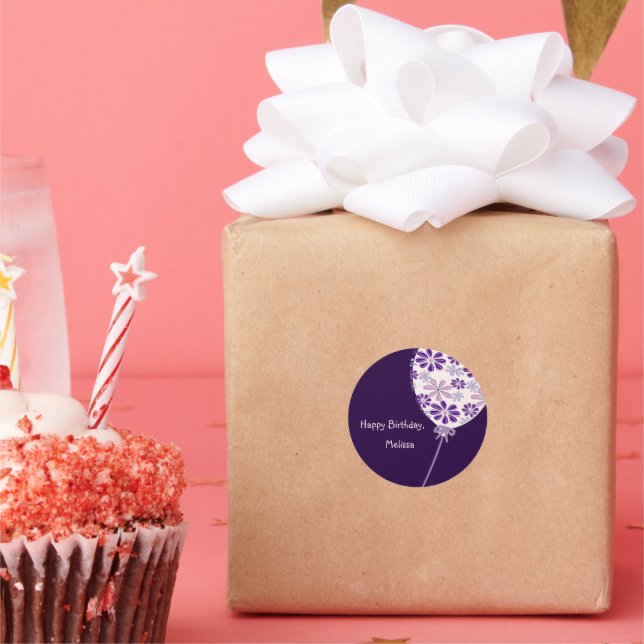 Adesivo Feliz Aniversário do Playgo Indigo Pink Balloon (Festa)