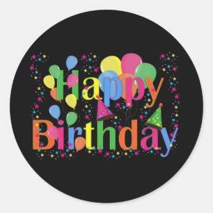 Adesivo Feliz aniversário dos balões
