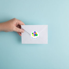 Adesivo Feliz Aniversário dos Balões de Aniversário Colori