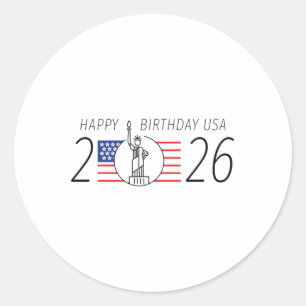 Adesivo Feliz aniversário dos EUA - Dia da Independência 2