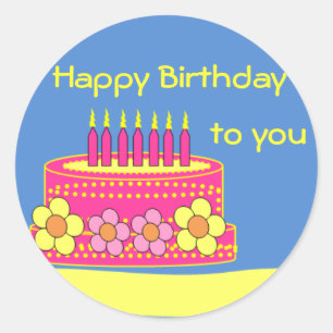 Adesivo feliz aniversario dos stikers
