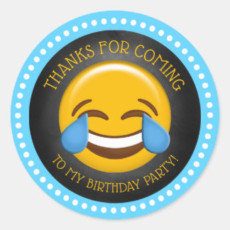 Adesivo Feliz Aniversário Emoji Obrigado