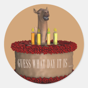 Adesivo Feliz Aniversário Engraçado Camel