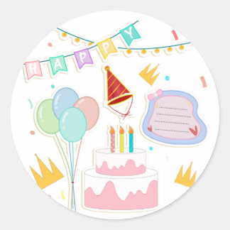 Adesivo Feliz Aniversário Feliz Aniversário