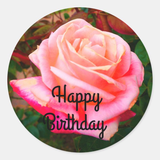 Adesivo Feliz aniversário Gemini Rosa nº 2 Stickers (Frente)