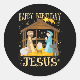 Adesivo Feliz Aniversário Jesus Correspondente à Família X