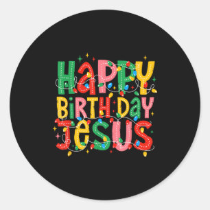 Adesivo Feliz Aniversário Jesus Feliz Natal Diversão Crist