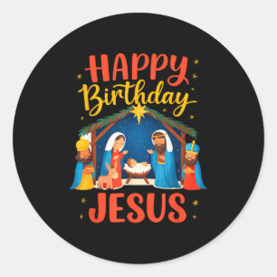 Adesivo Feliz Aniversário Jesus Natal Cristão Natividade