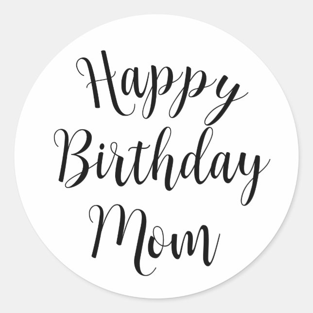 Adesivo Feliz aniversário mãe (Frente)